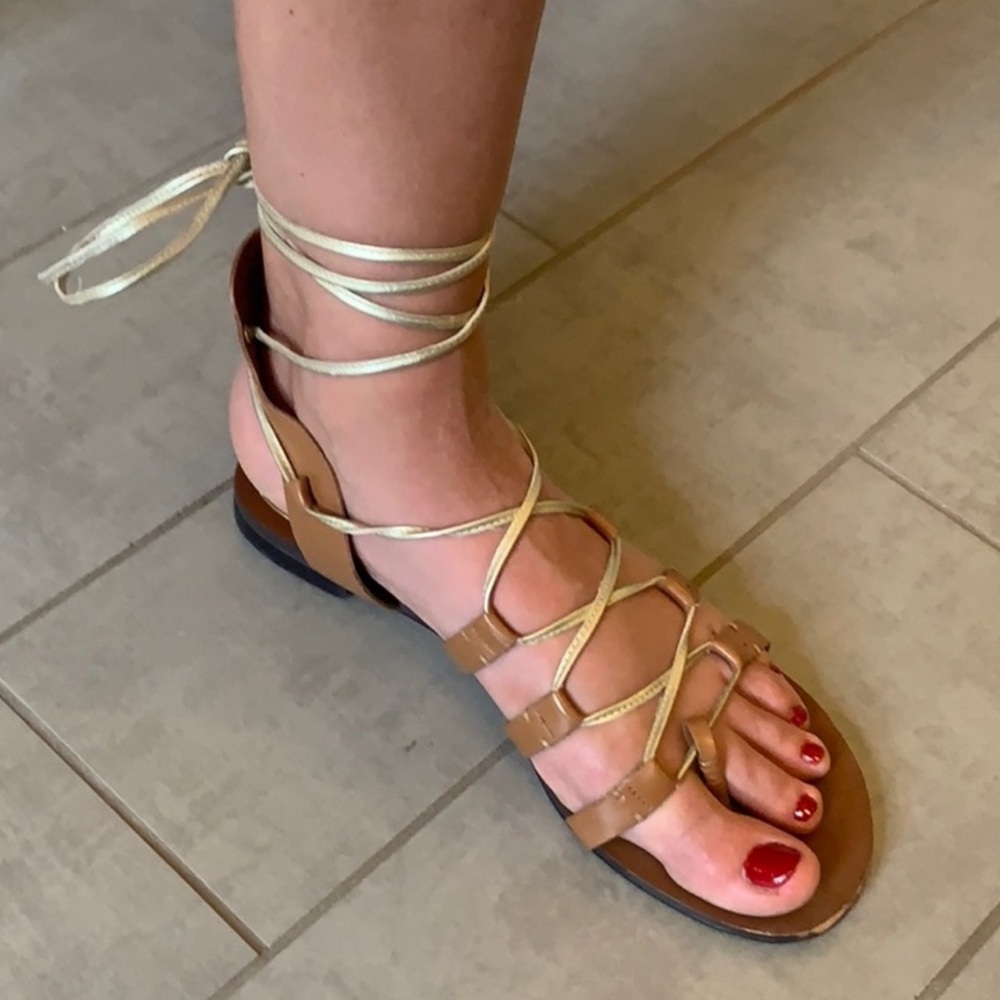 Gladiator Tie Lace Up Ankle Sandals